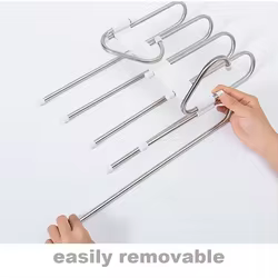 Perchero retráctil acero inoxidable para pantalones y ropa bebé
