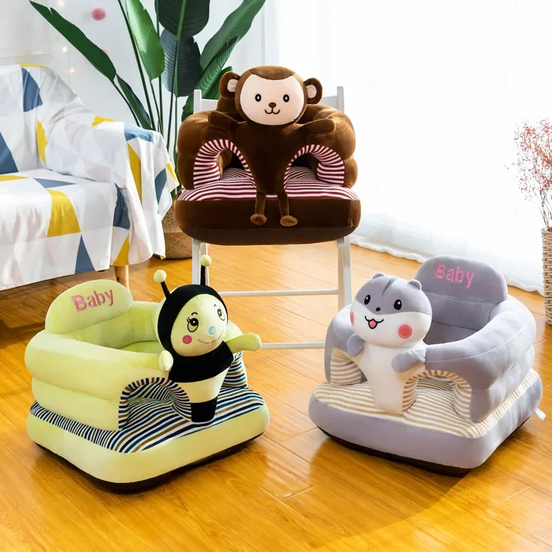 Nuevo asiento de aprendizaje para bebé de dibujos animados, asiento de aprendizaje cómodo para bebé, sofá de juguete de peluche anticaída elevado agrandado, asientos para bebé - imagen 3