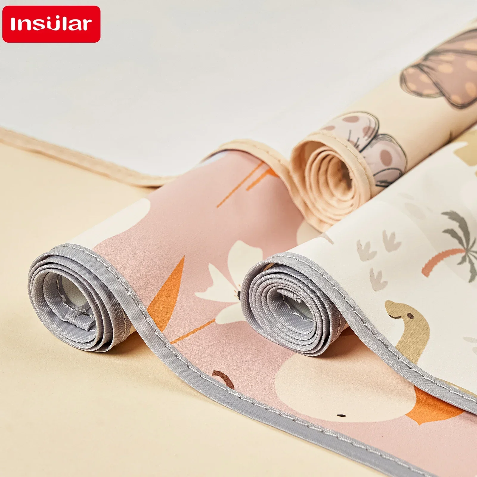 Cambiador de pañales para bebé, alfombrilla impermeable lavable, reutilizable, de algodón, transpirable - imagen 3