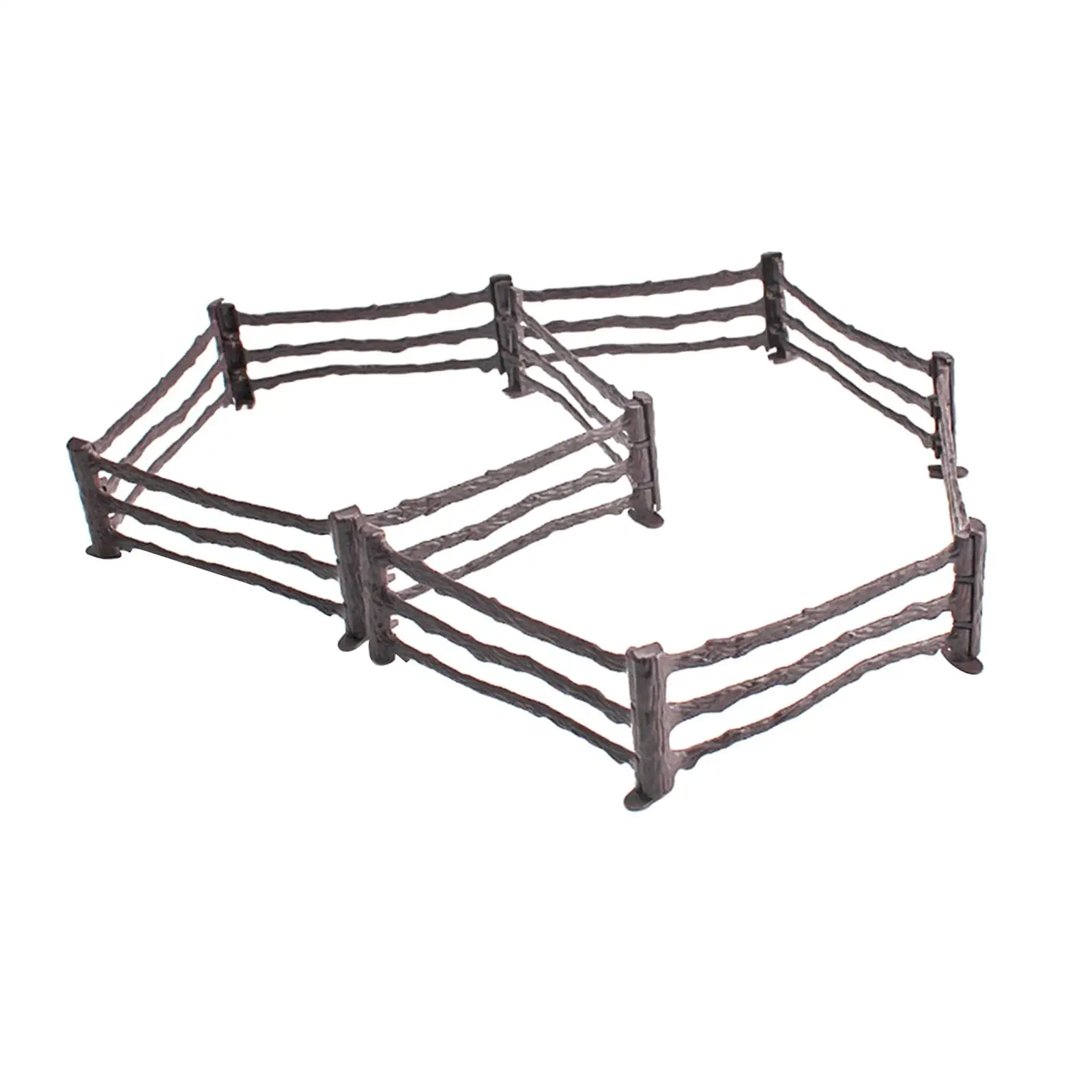 2-4pack 10Pcs Fencing Panel Accessories Playset for Game Animals Figurines