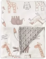 Manta suave Doudou para bebé recién nacido, manta envolvente con estampado de dibujos animados, manta para cochecito, artículos de cama de lana para bebé
