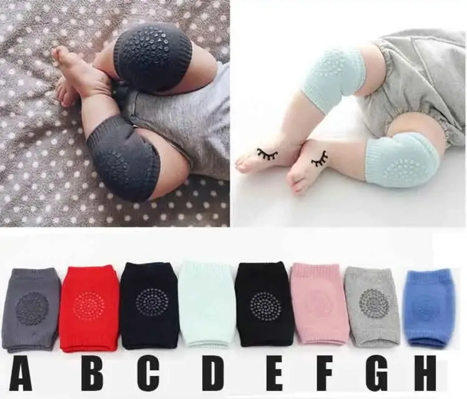 Rodilleras antideslizantes para gatear de bebé - felpa suave - imagen 2