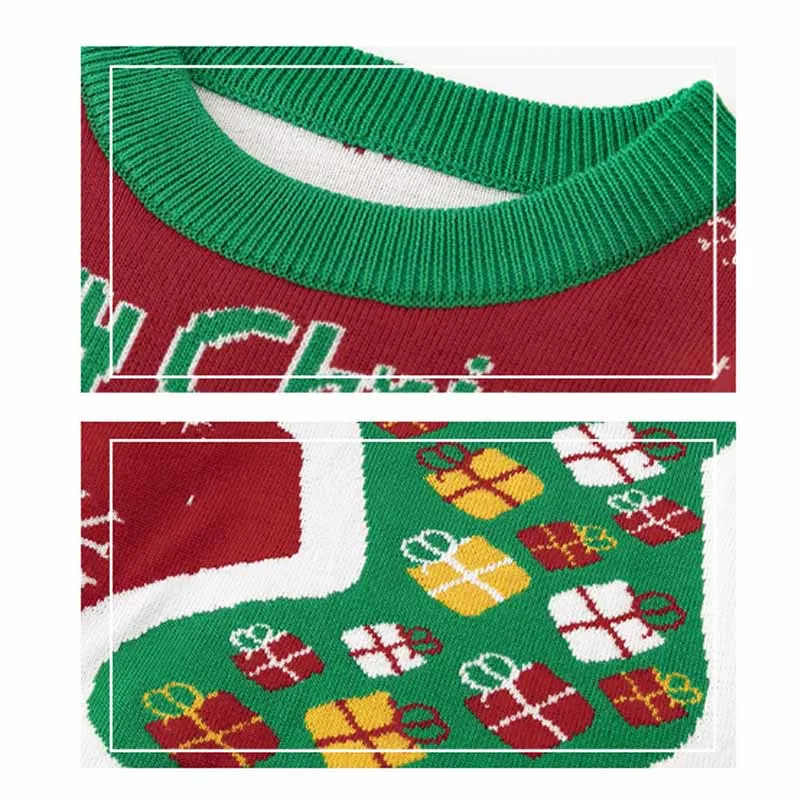 Jersey infantil de punto con letras navideñas para niños - imagen 4