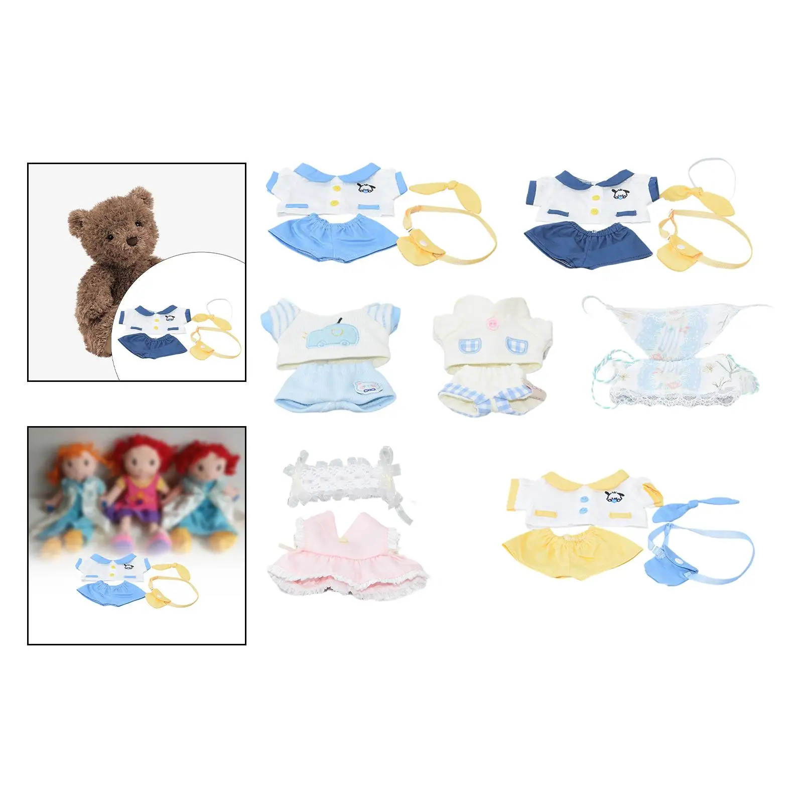 Doll Clothes Soft Flexibility Model Accessories Doll Accessories for Kids Decoration Casual Outfits Stylish for 6.69inch Costume