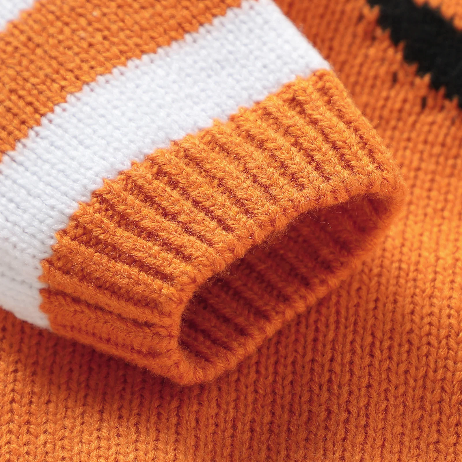 Body de Halloween para bebé, mono de punto de calabaza para recién nacidos, niños y niñas, mono de manga larga con cuello redondo, trajes de invierno para niños pequeños de 0 a 18m - imagen 4