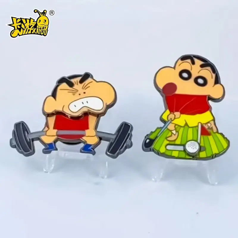 Crayon Shin chan Original, caja ciega, crayón Shin-chan, insignia de acción, fiesta de juego, colgante de vinilo, serie de muñecas, regalo de Navidad para niños ﻿ - imagen 3
