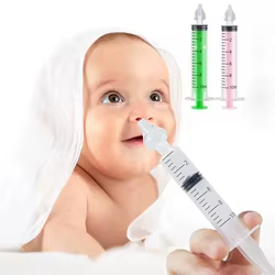 Limpiador de nariz para bebé de 10ml con puntas de succión Nasal de silicona jeringa irrigador Nasal tubo de aguja portátil lavadora Nasal para bebés