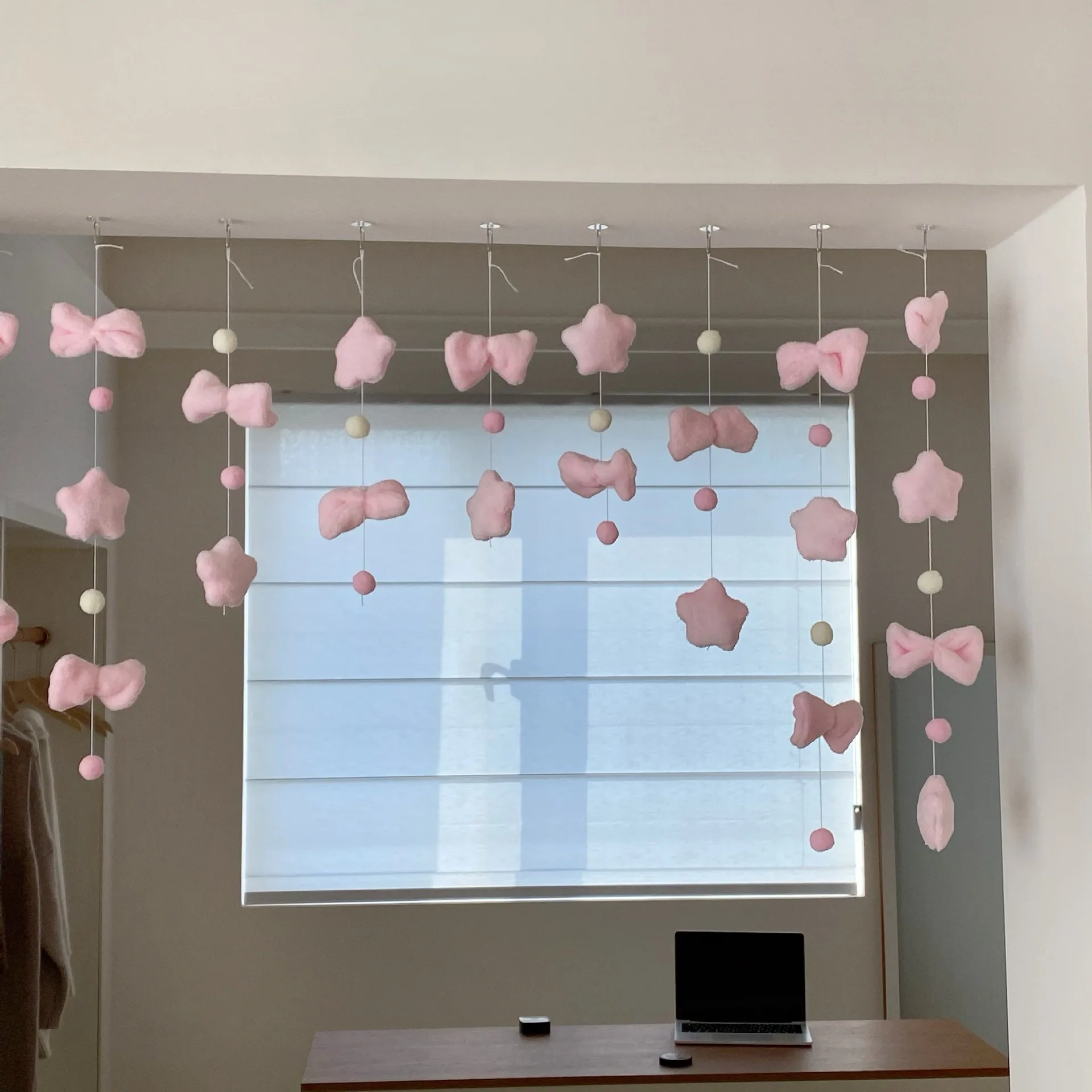 Cortina para puerta infantil con corazones – Decoración cuarto - imagen 2
