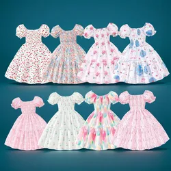 Vestido de verano fresco con estampado floral para niña – Manga corta