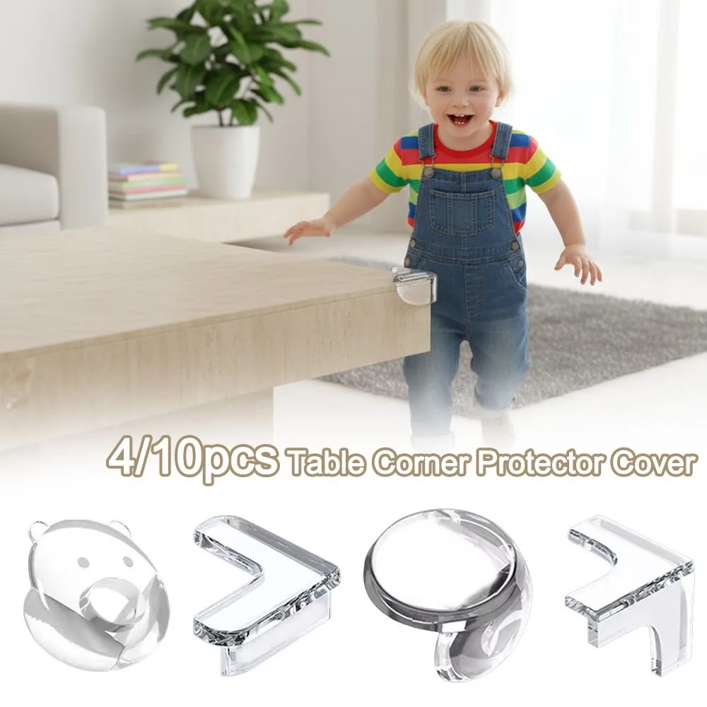 Protectores de esquinas de silicona transparente para mesas