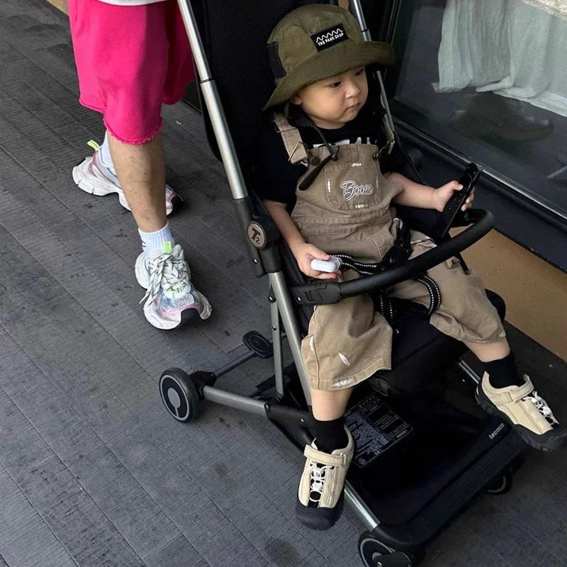 Poussette Portable Ultra Légère Pliable à Quatre Roues, Landau de Voyage Multifonction pour Bébé de 1 à 3 ans - imagen 5