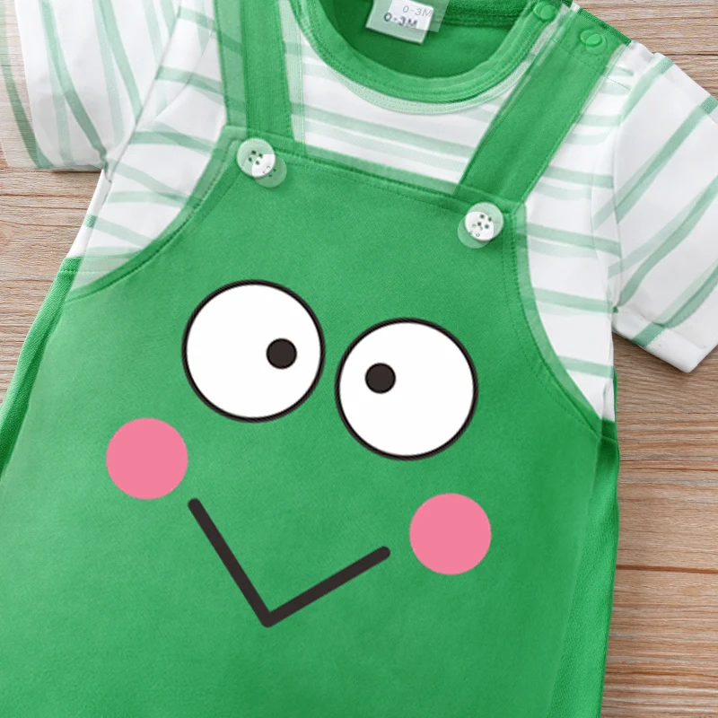 Mono de bebé recién nacido verano con estampado de rana - imagen 5