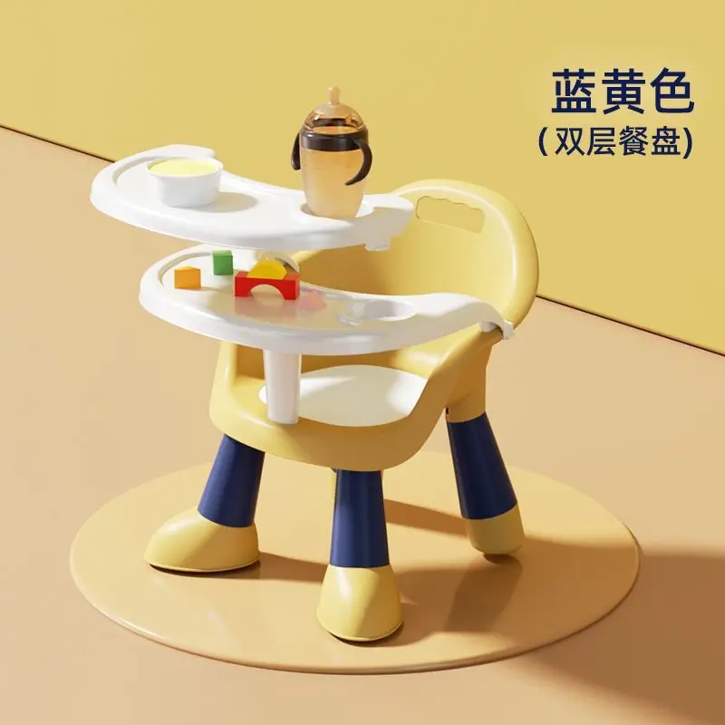 Silla para bebé multifuncional con mesa y respaldo de plástico - imagen 4