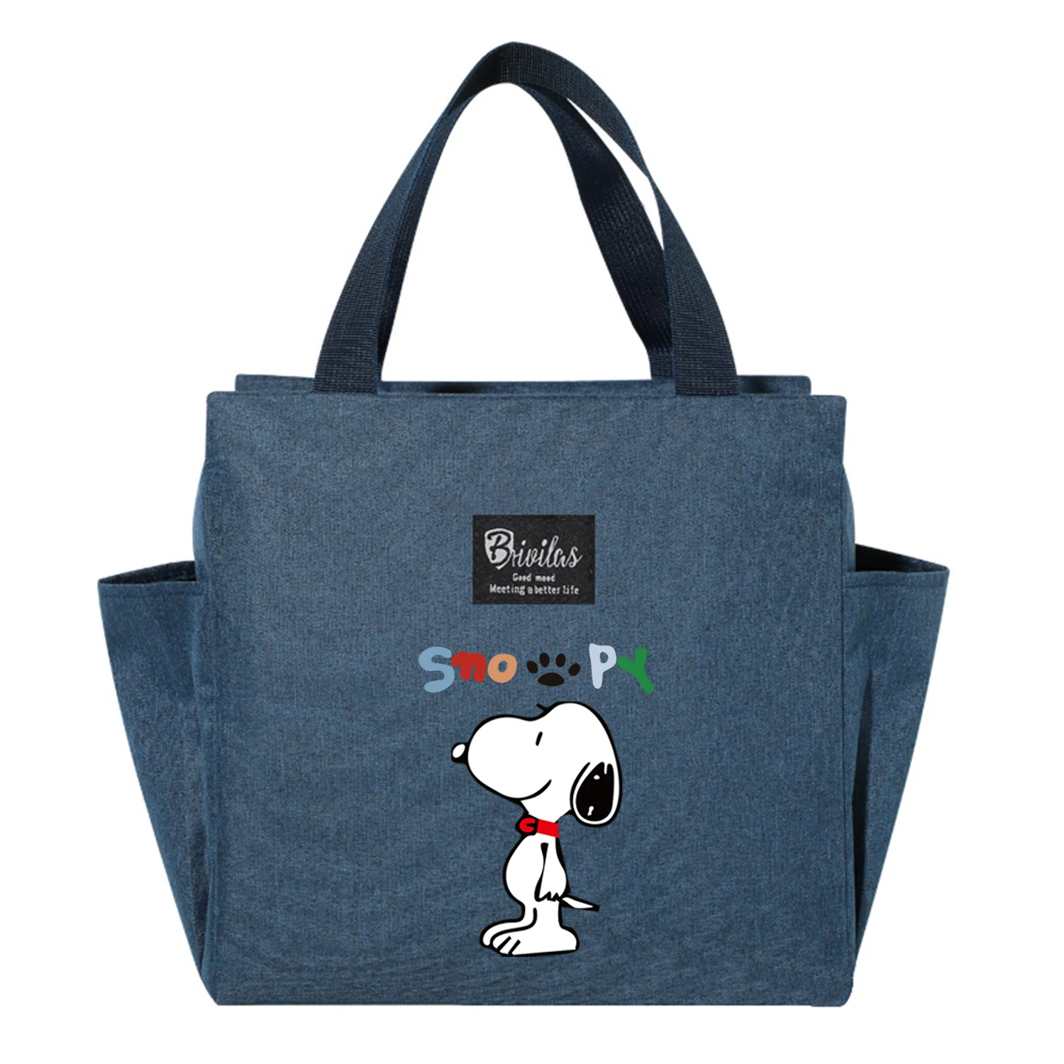 Nueva bolsa de almuerzo Snoopy, bolsa aislante portátil de dibujos animados, bolsa fresca de gran capacidad, caja térmica para alimentos, bolsa contenedor de Picnic, bolsas de regalo - imagen 4