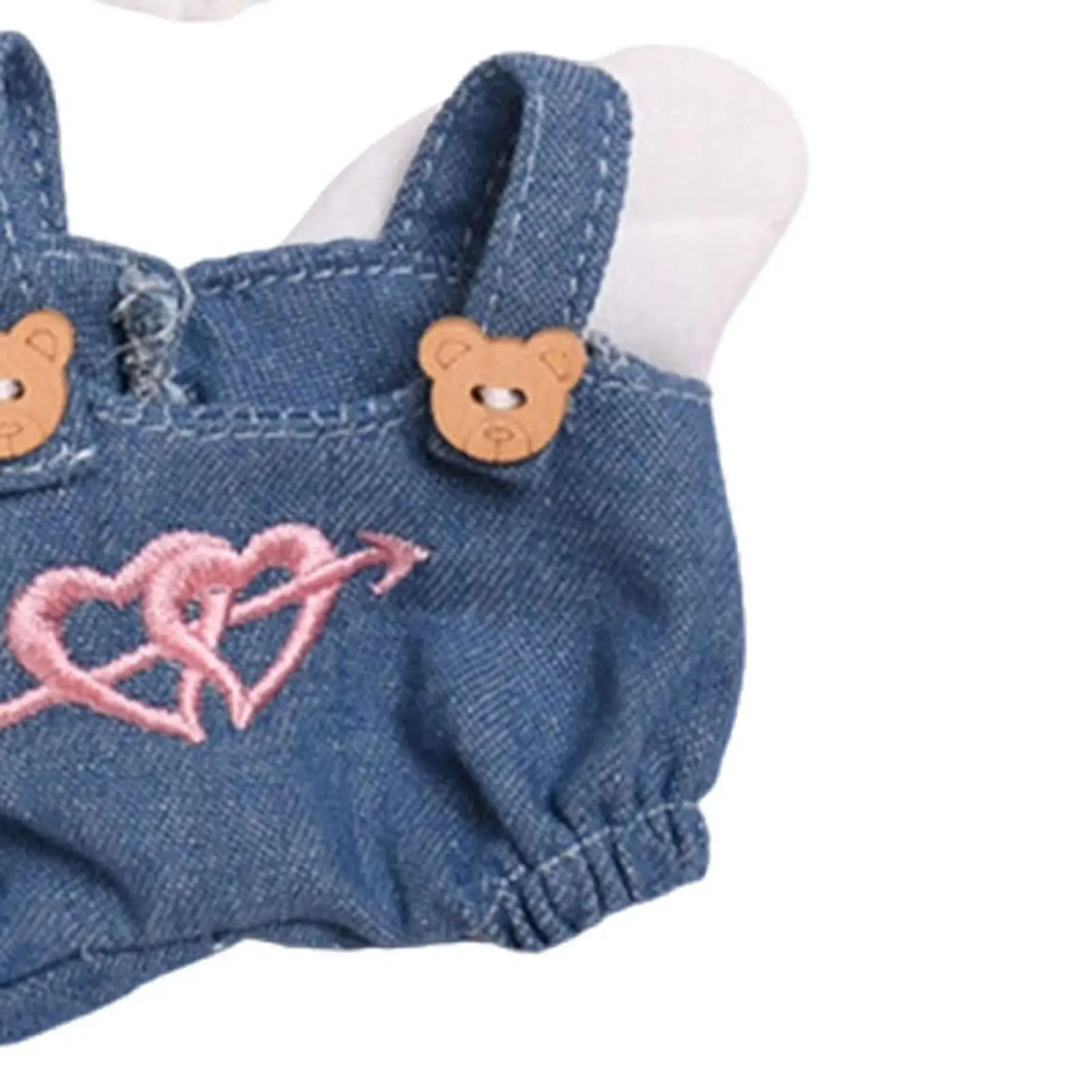 Plush Doll Jumpsuit Dress up Flexibility Hands on for Little Girls Imagination Fashion Costumes Girl Doll Pants for 15cm Doll