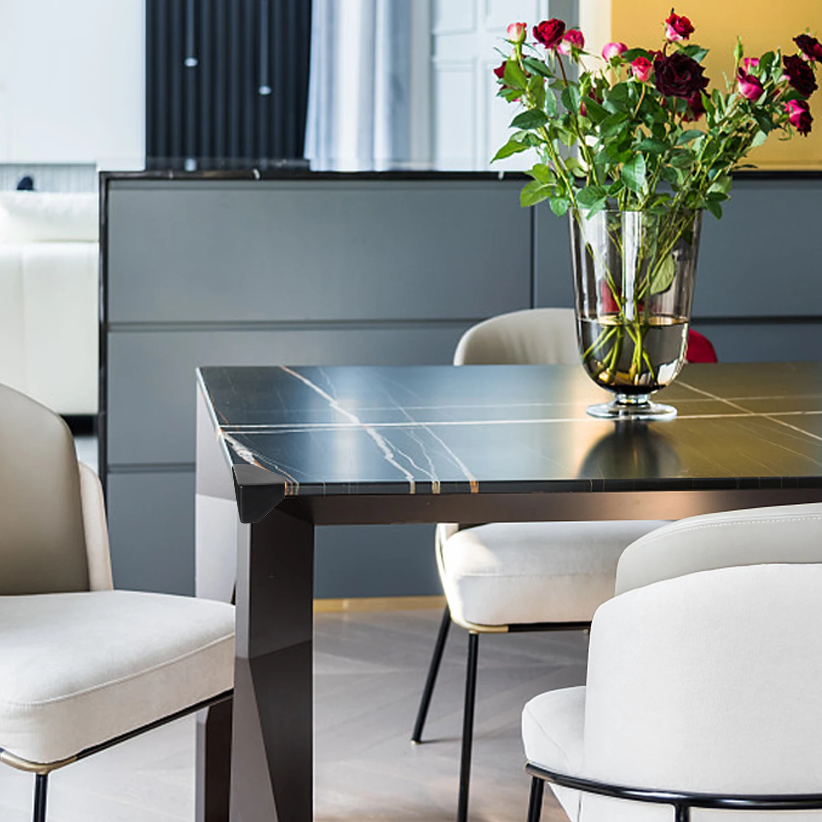 100 Uds protectores de esquina protectores de bordes de muebles suaves negros para niños mayores cojín de mesa de escritorio de seguridad - imagen 5