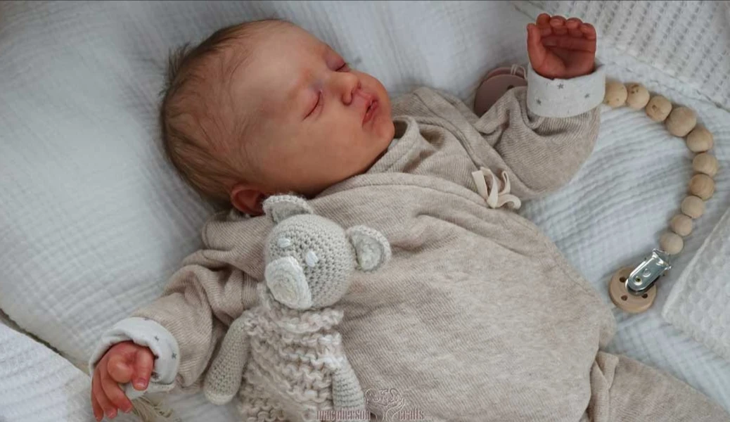 NPK 20''Hecho a mano Sin terminar Alessia Reborn ya pintada con cuerpo de tela Pintado a mano con venas visibles Muñeca de arte coleccionable