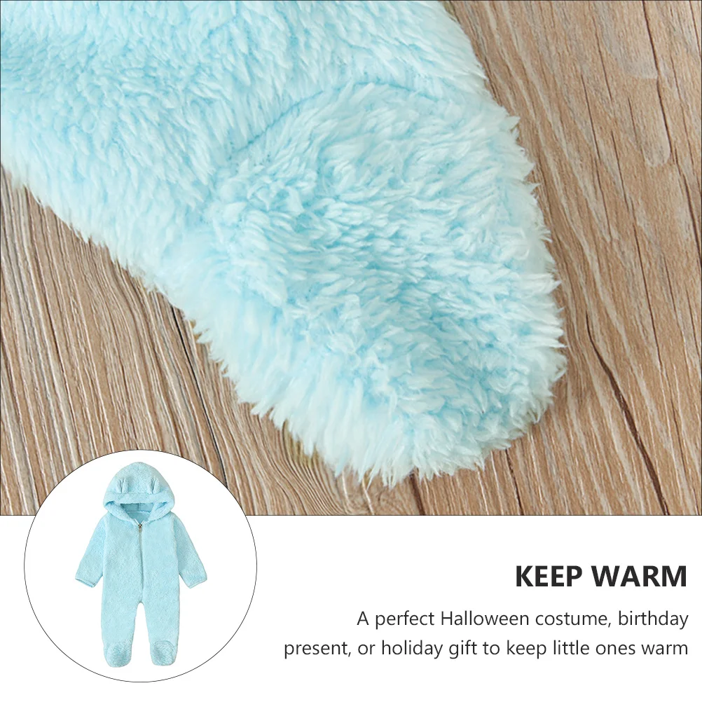 Pelele con capucha para bebé de invierno, mono cálido de algodón para recién nacido, niño y niña, mono para cumpleaños, Navidad, mono para recién nacido - imagen 5