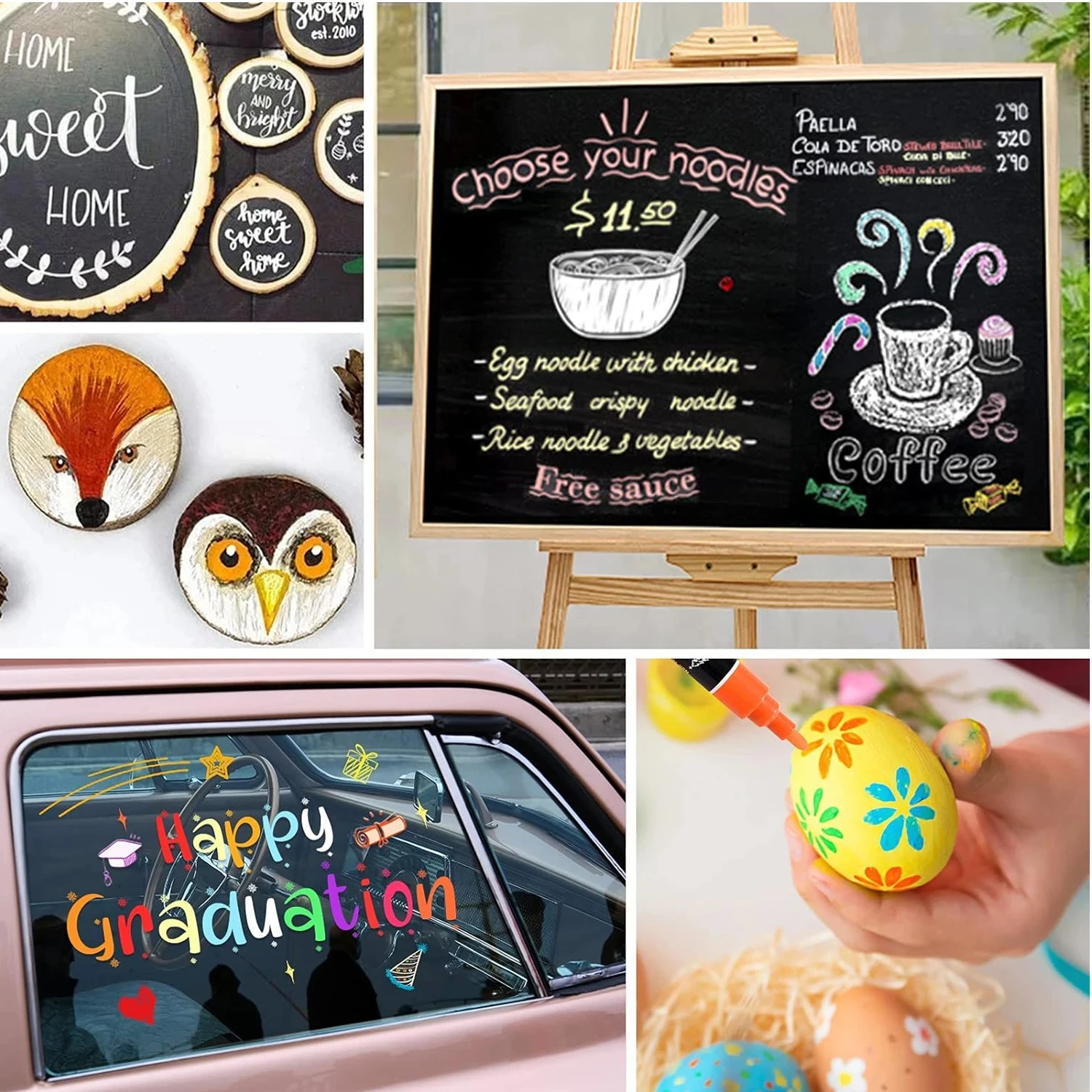 8 unids/set rotuladores de tiza líquida resaltadores multicolores borrables tablero de escritura LED arte de ventana de vidrio 8 rotuladores de colores - imagen 4