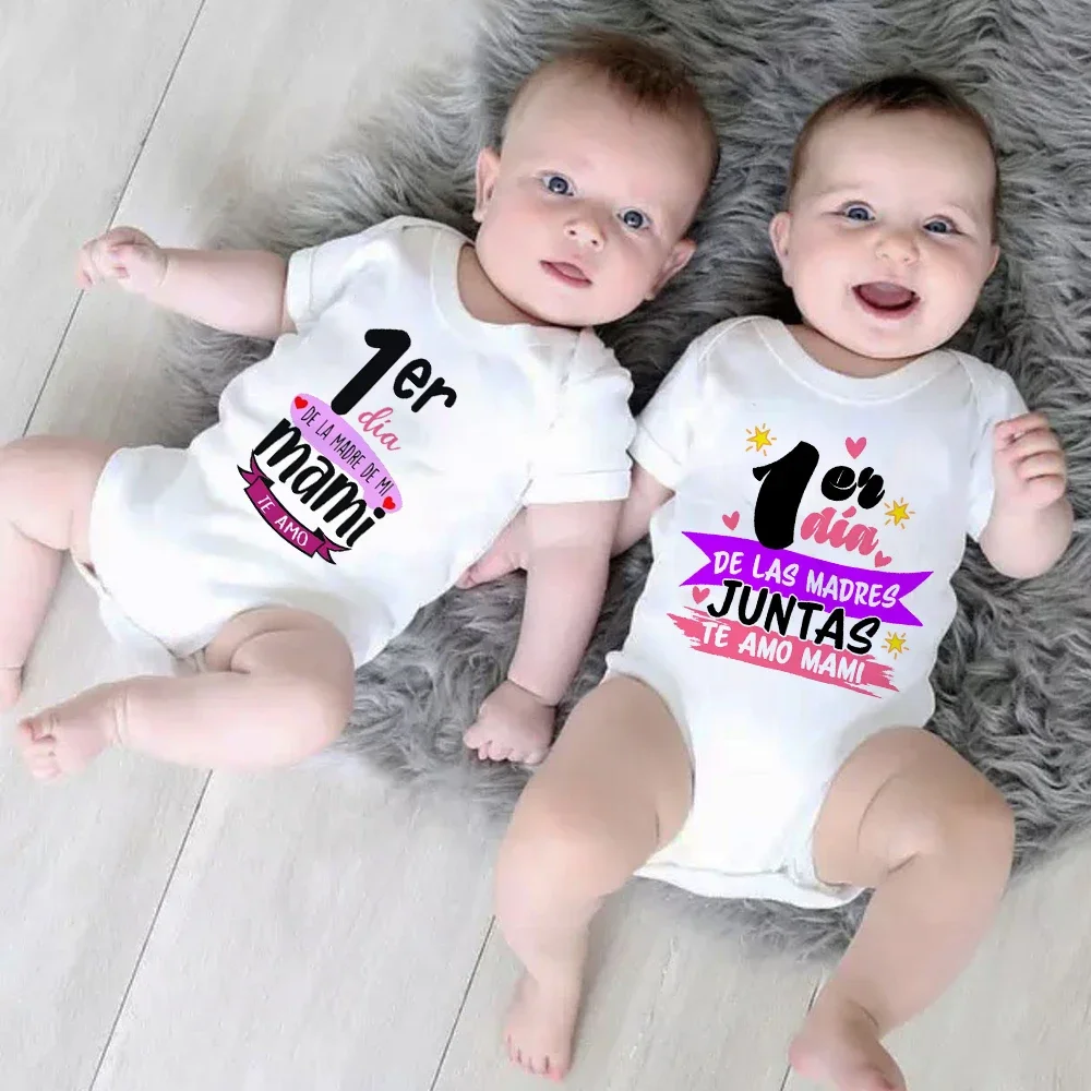 Feliz primer Día de la madre, Body estampado para bebé, pelele para bebé, ropa bonita para niños y niñas, mono para niño, regalo para el día de la madre Newbron