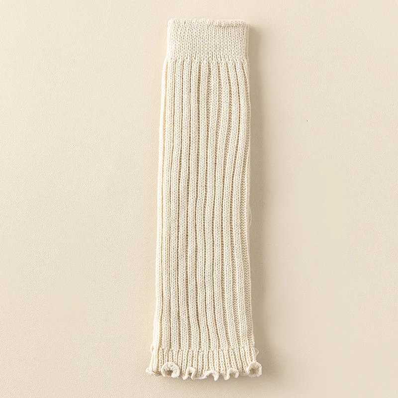 Calcetines de punto de estilo coreano de primavera-otoño para niñas: calcetines de media pantorrilla JK holgados con volantes de clase A, cálidos y de moda para niñas con estilo. - imagen 4