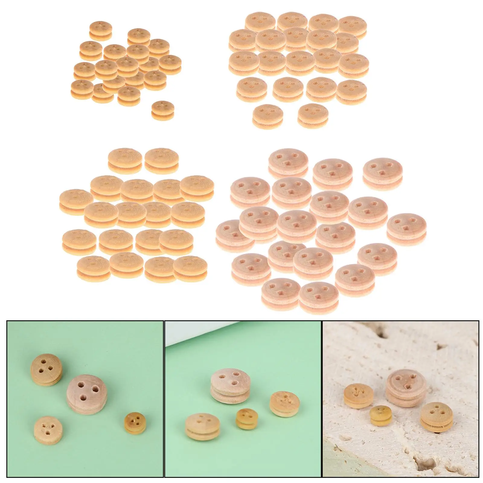 20 Pieces Pulley Blocks Model Building Kits Parts, DIY, Durable, Multipurpose Model Ship Deadeye, Wooden Model Ship Fittings