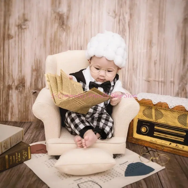 Sombrero de abuelo para bebé – Disfraz para fotografía recién nacido - imagen 4