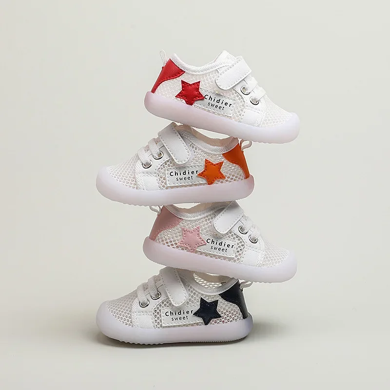 Zapatos para niños y niñas, zapatos informales transpirables de fondo suave, zapatos de bebé antideslizantes de malla transpirable - imagen 2