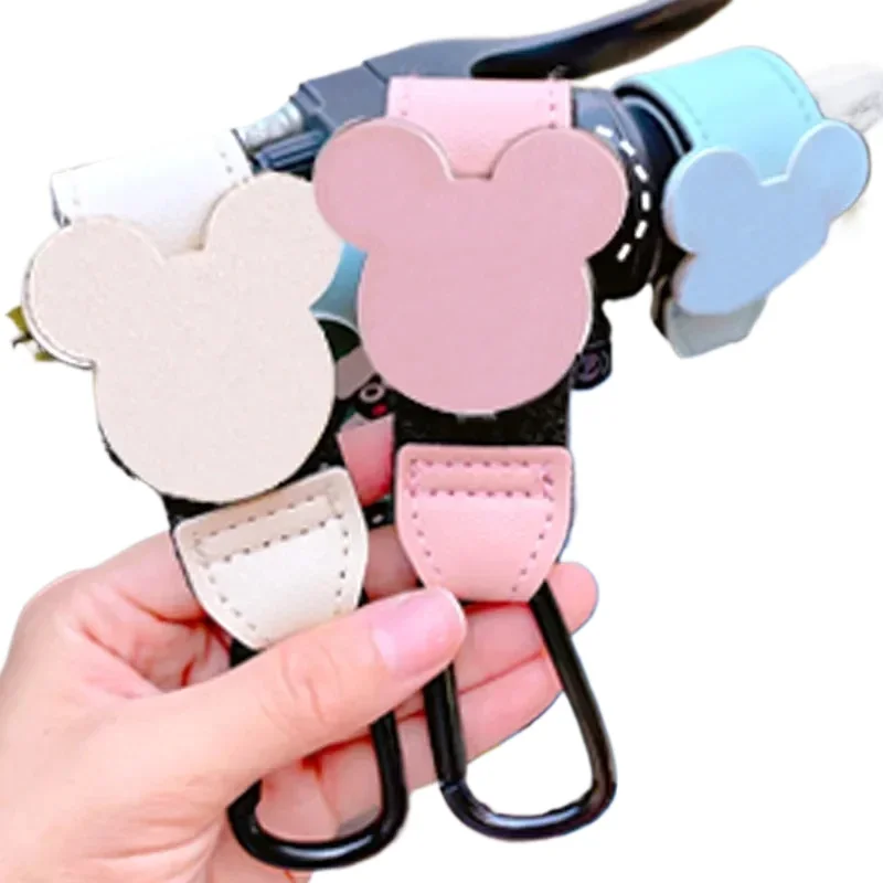 Ganchos para cochecito de bebé, Clips de cuero PU, organizador de carrito giratorio, gancho para cochecito, accesorios para cochecito giratorio de 360 grados, 1/2 Uds. - imagen 2