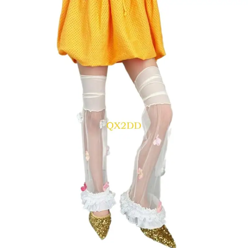 QX2D Fator usuarios pierna para niños Estilo transparente Transparente Tela nylon suave fácil usar para diaria - imagen 3