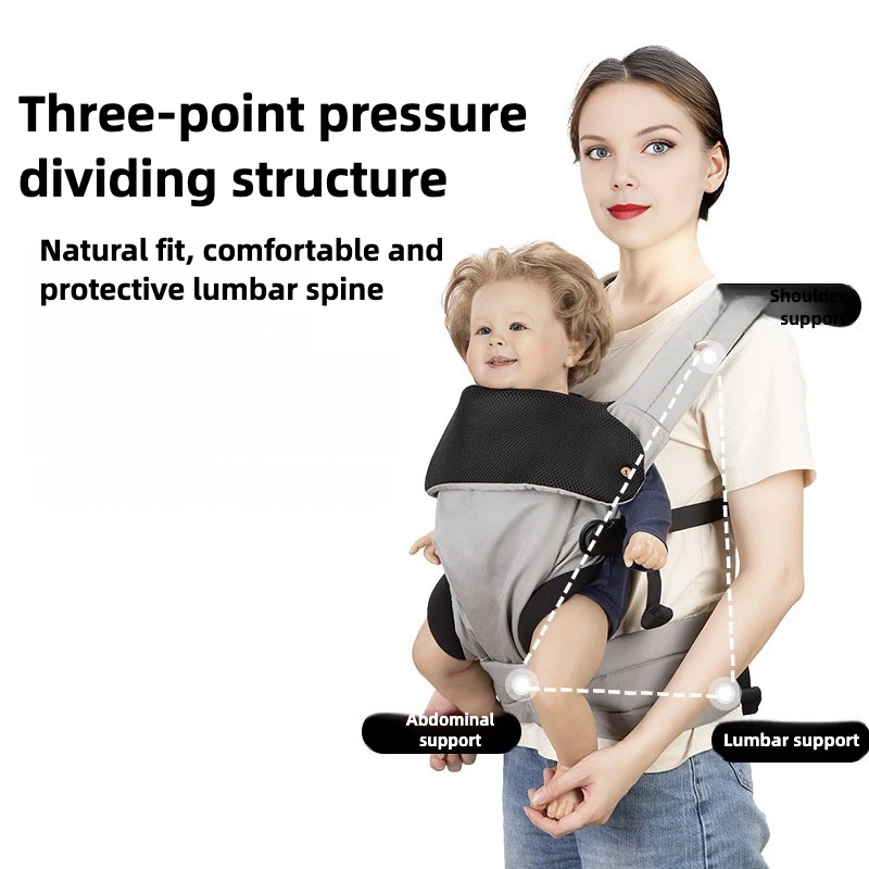 Portabebés con soporte de cintura para asiento de cadera, portabebés ergonómico frontal y trasero para recién nacidos Pro, para 0-3 años - imagen 3