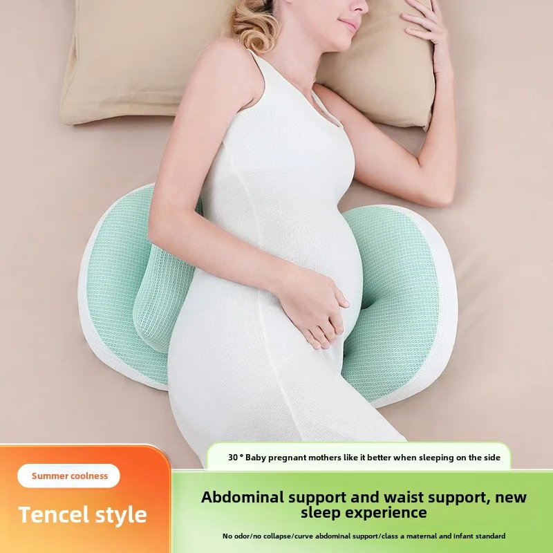 Almohadas de embarazo para dormir lateral, soporte de maternidad, comodidad de cuerpo completo, ayuda Abdominal de cintura para mujeres embarazadas, descanso de cama - imagen 3