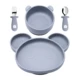 4pcs grey blue