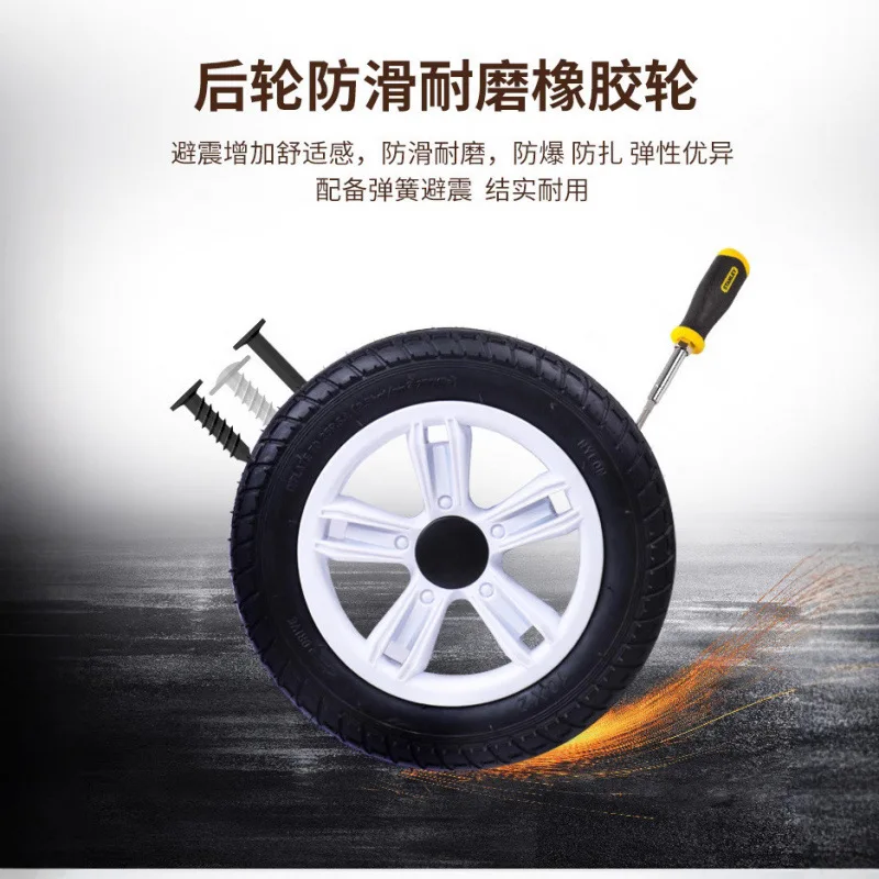 Cochecito de bebé de paisaje alto, se puede sentarse, reclinable, plegado, absorbente de golpes, ligero, bidireccional - imagen 4