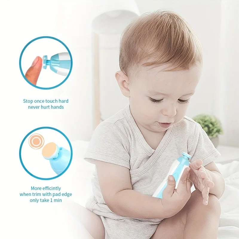 Lima eléctrica para uñas de bebé antiarañazos, portátil y segura - imagen 5