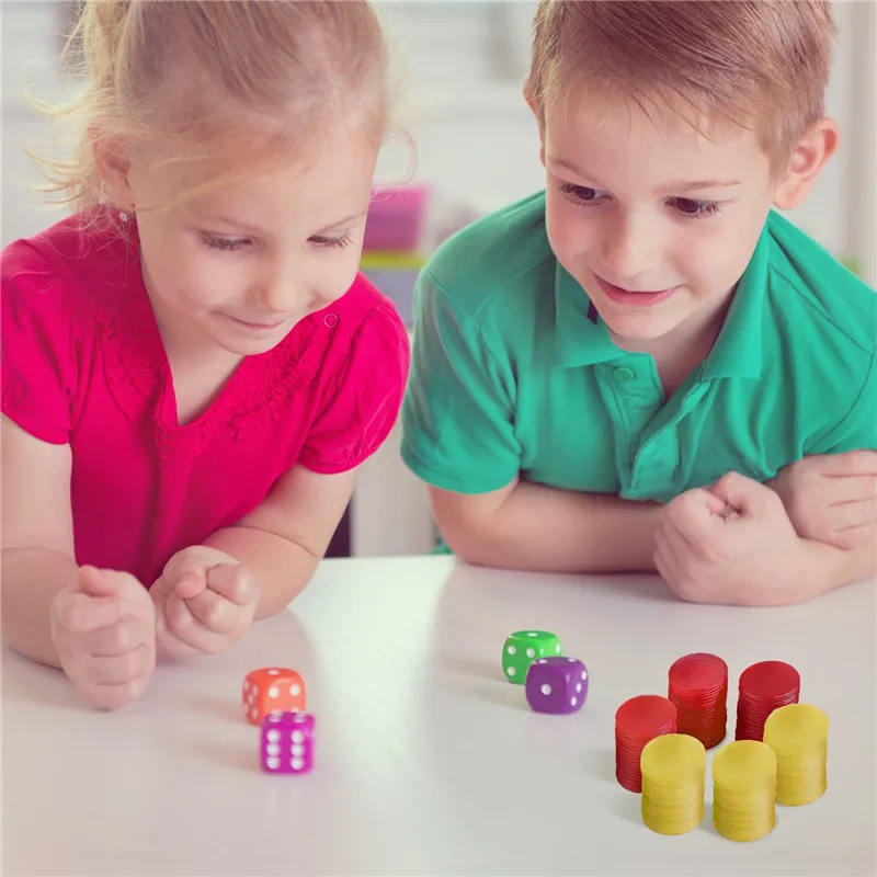 Dados transparentes de plástico educativos para juegos de mesa y bingo - imagen 5