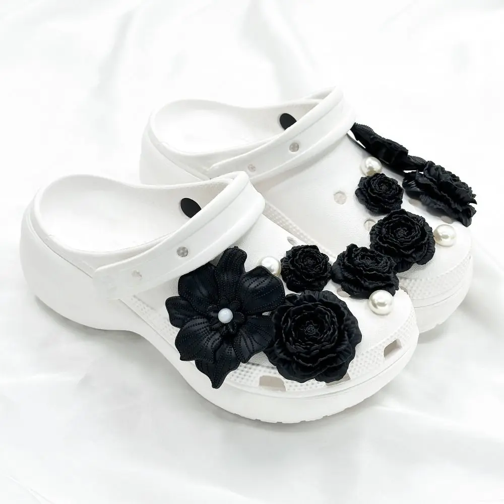 Dijes con flores para zapatos de playa – Hebilla desmontable - imagen 5