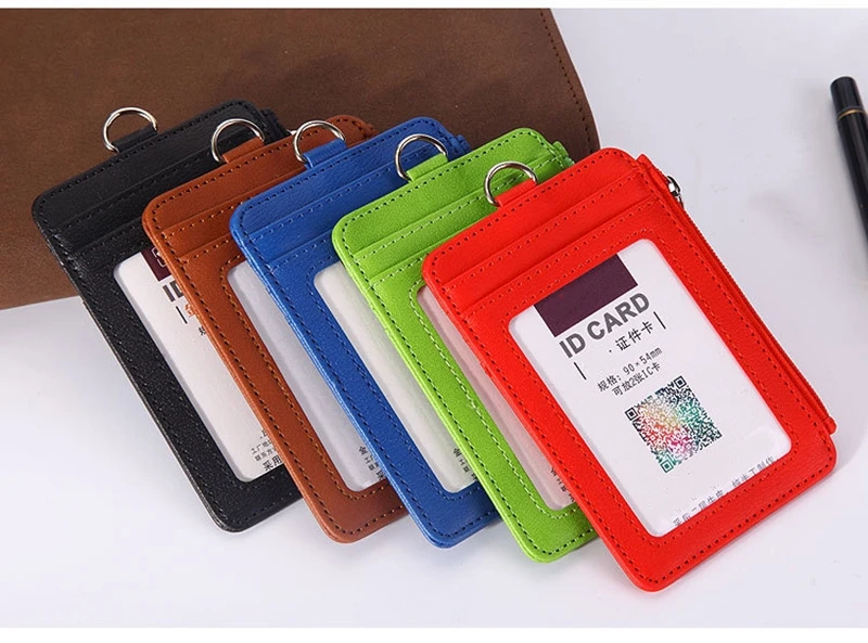 Portatarjetas de identificación de trabajo de cuero, Soporte para tarjeta de identificación, tarjeta de crédito, tarjeta de exposición de Doctor de negocios, accesorios de oficina - imagen 5