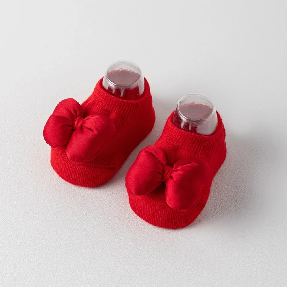 Calcetines rojos de algodón térmico para bebé – Otoño invierno - imagen 5