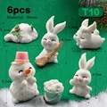 6pcs Xmas Rabbit-T10