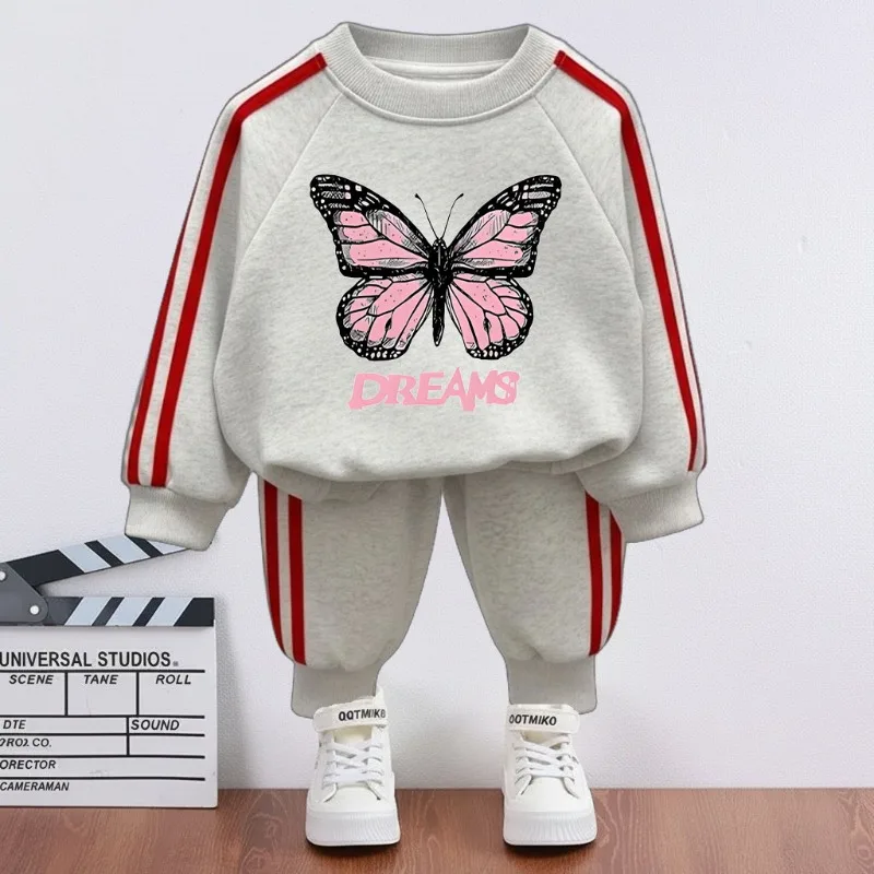 Chándal infantil con capucha para niña – Rayas laterales - imagen 5