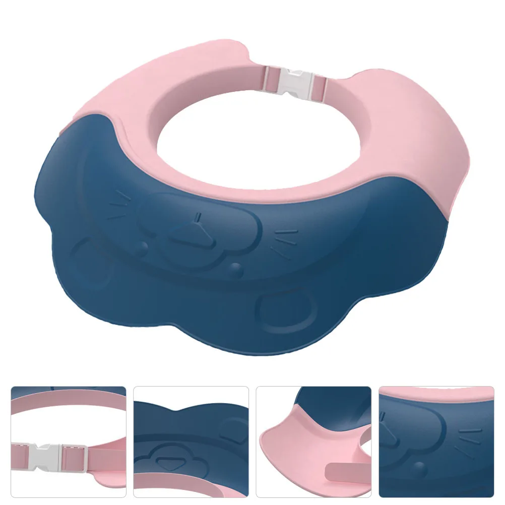 Infant Bathing Hat Baby Shower Cap Water Retention Anti Backflow Design Non Slip Comfortable Durable Easy Wash - imagen 2