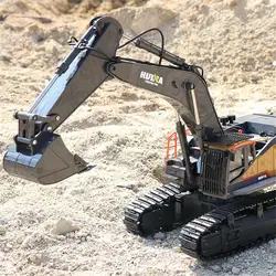 Huina excavadora a control remoto para niños – Vehículo de aleación