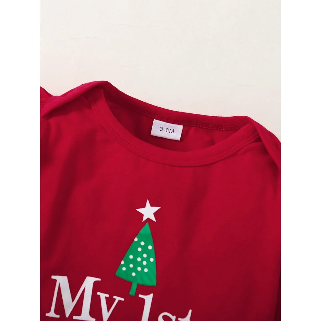 Disfraz de Navidad bebé mono con letras y pantalón a cuadros - imagen 4
