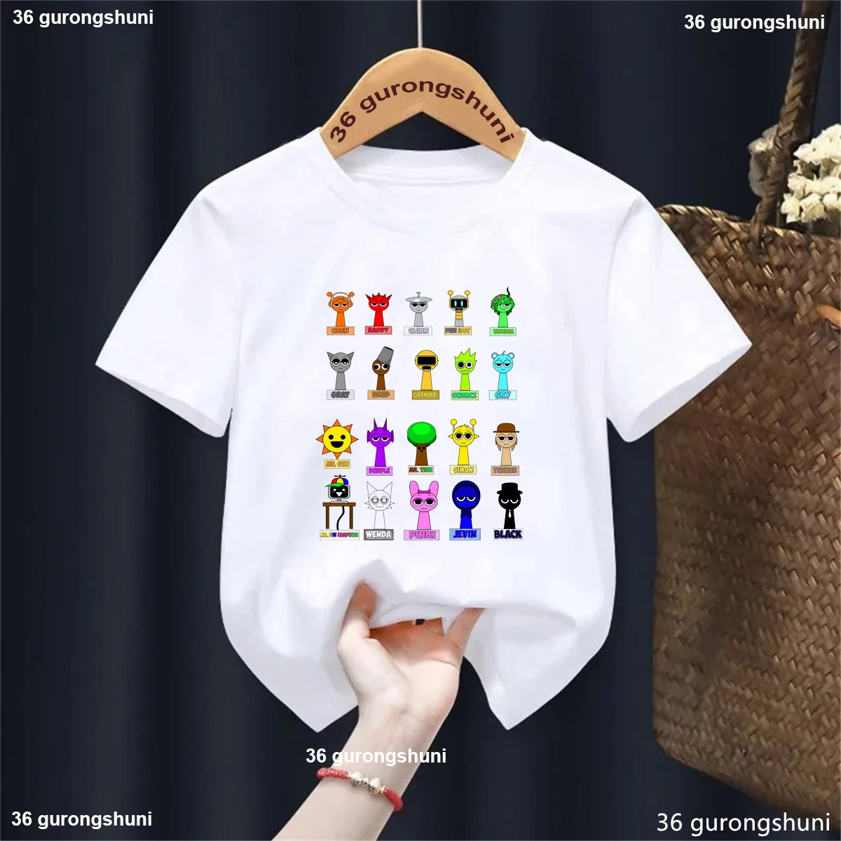 Camiseta Sprunki Beats para niño y niña verano 2025 - imagen 2