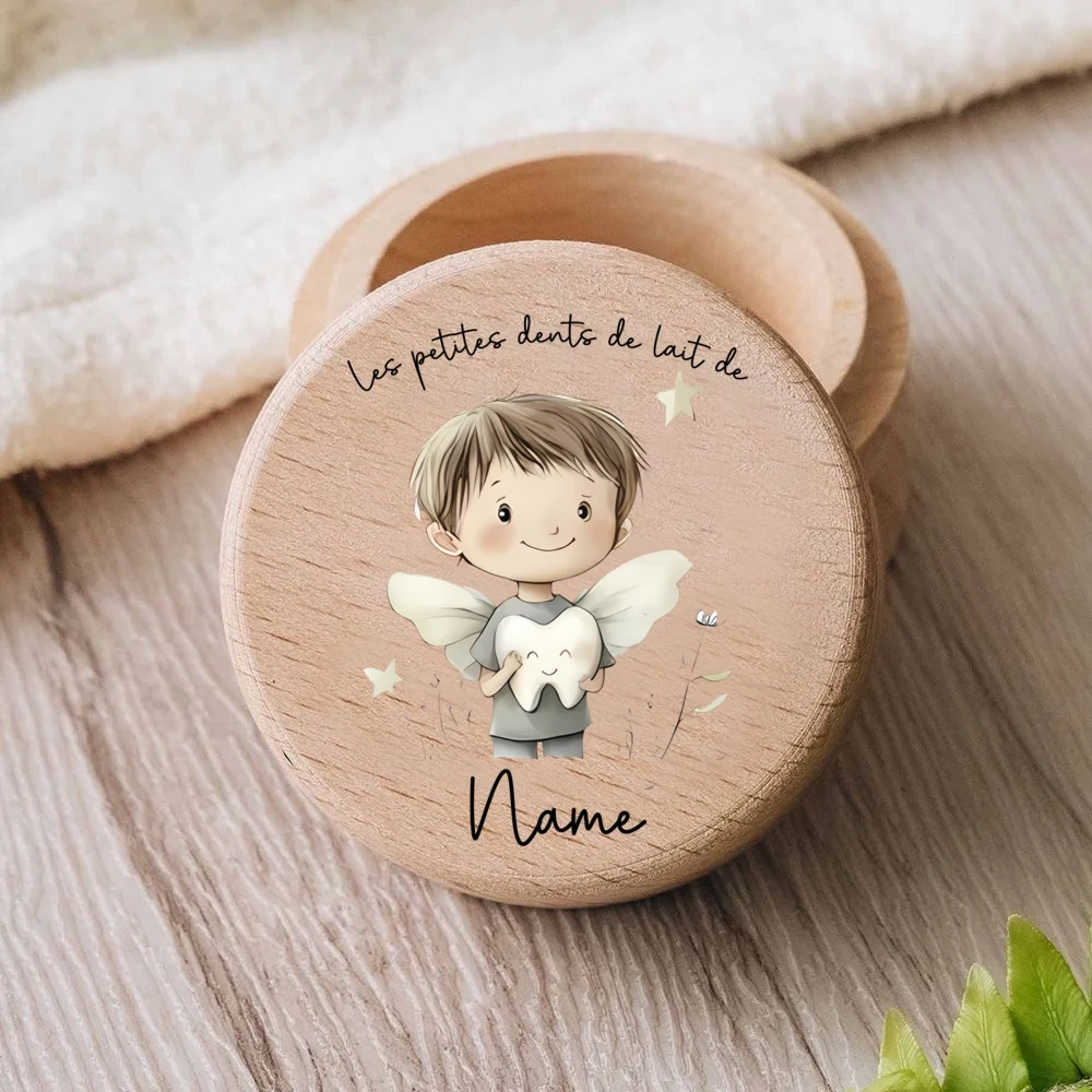 Caja de dientes bebé personalizada en madera – Recuerdo para regalo - imagen 2