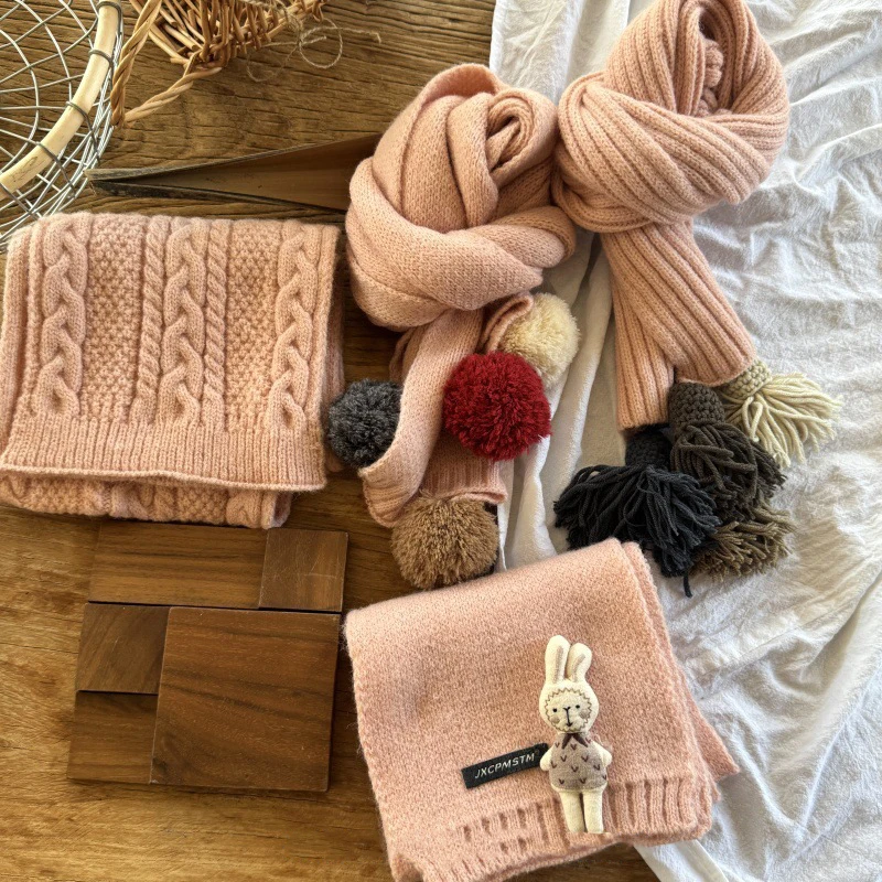 Bufanda tejida de invierno para niñas MILANCEL – Diseño conejito - imagen 3