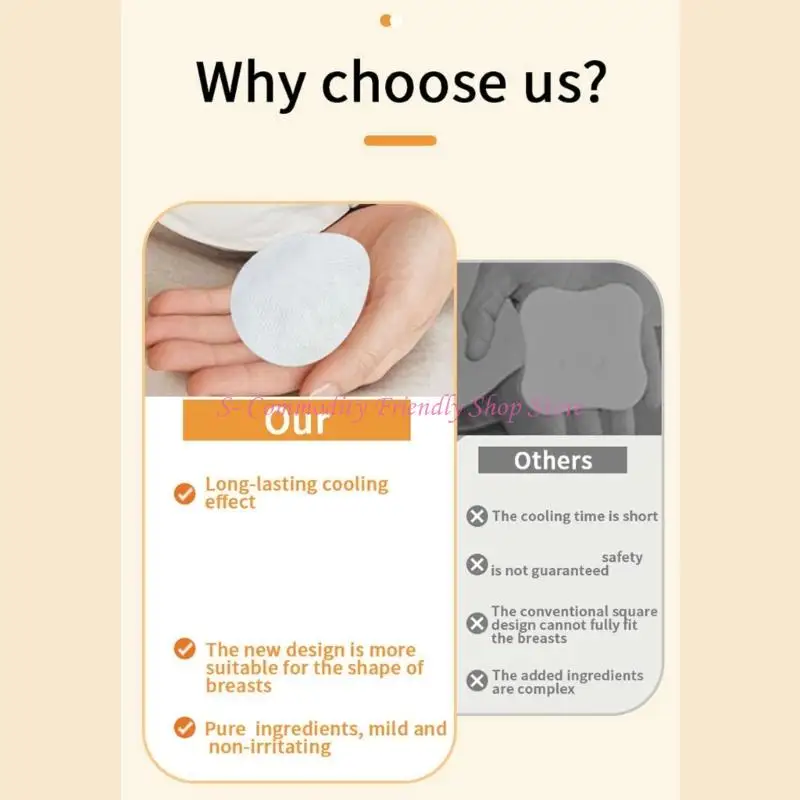85ae 10pcs almohadillas pecho gel calmante para lactantes Madre cómodo - imagen 4