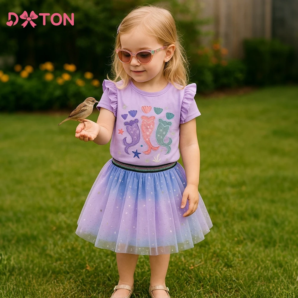 Falda tutú de tul degradado – Minifalda infantil DXTON para niñas - imagen 3