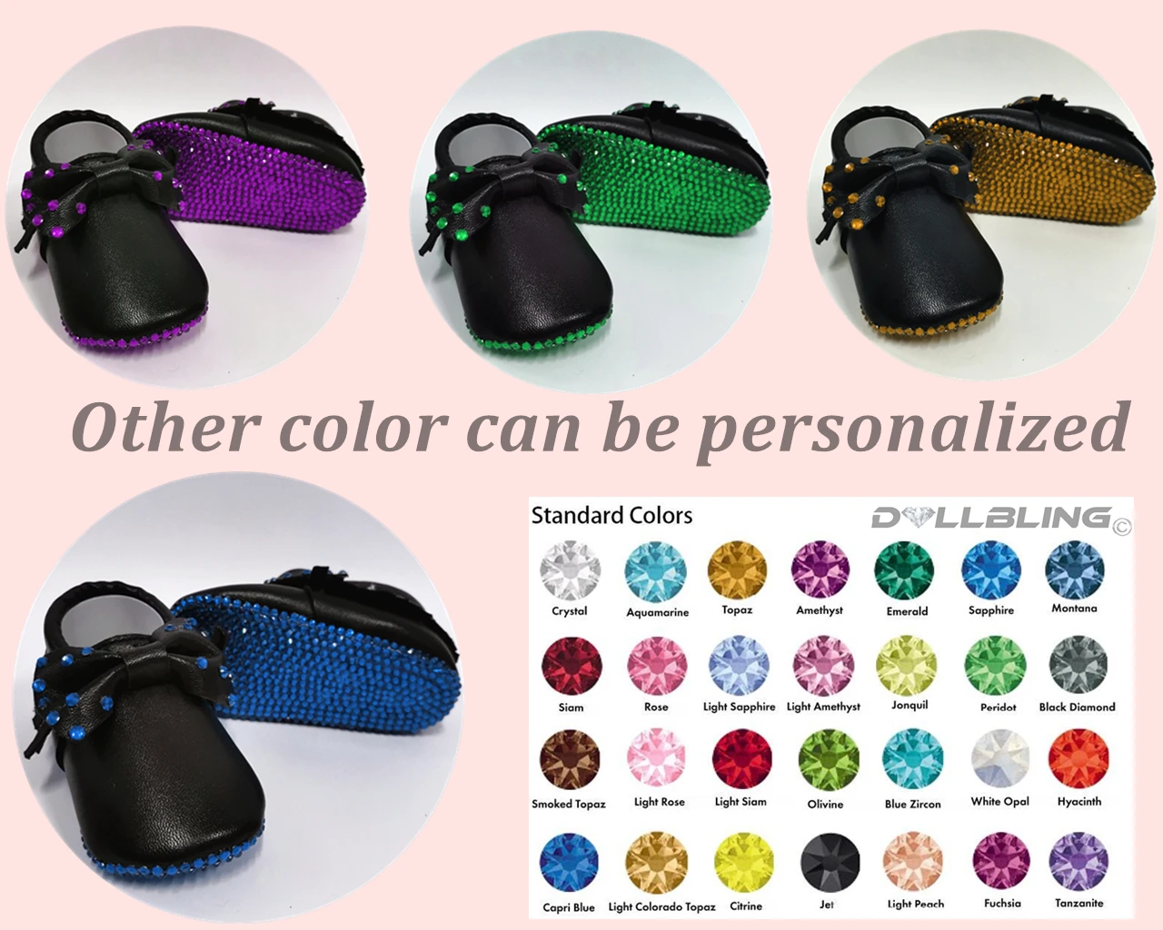 Zapatos de vestir de Ballet para niñas pequeñas, mocasines brillantes con suela de cristal rojo, con diamantes de imitación personalizados, de cuero - imagen 5